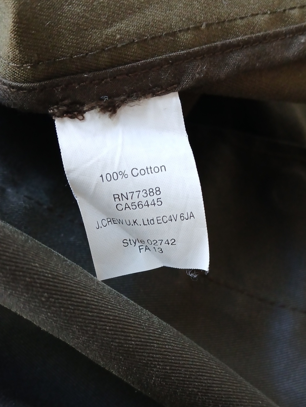 J. Crew Hooded Long Field Jacket Waxed Women's XS - Picture 5 of 6